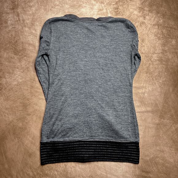 Miss Me Patchwork Rocaille Cardigan Sweater Deep V Button Up Indie Sleaze Goth - Picture 2 of 8